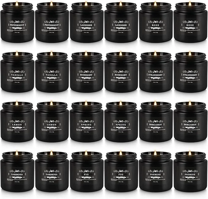 Original YOROXRG Scented Candles Gifts Set 24 Pack Soy Wax Travel Tin Jar Candles Carefully Designed