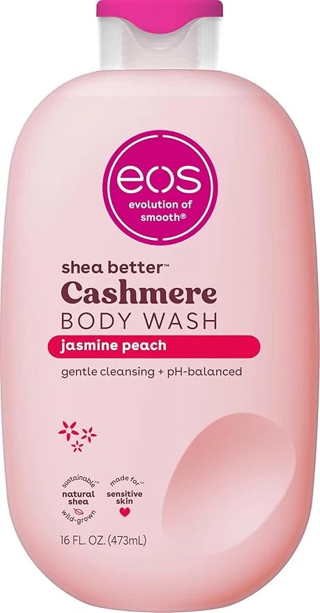 Advanced eos Cashmere Body Wash – Jasmine Peach Moisturizing Body Wash Creamy Gel Clean