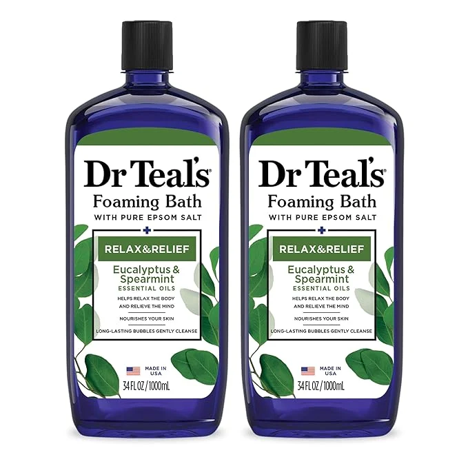 Advanced Dr Teal's Foaming Bath with Pure Epsom Salt Relax Relief with Eucalyptus Smart