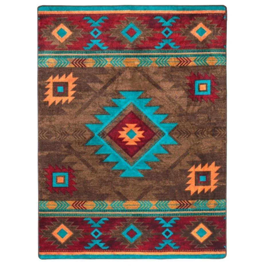 Fine Crafted Whisky On The River Rug – Turquoise Trendy