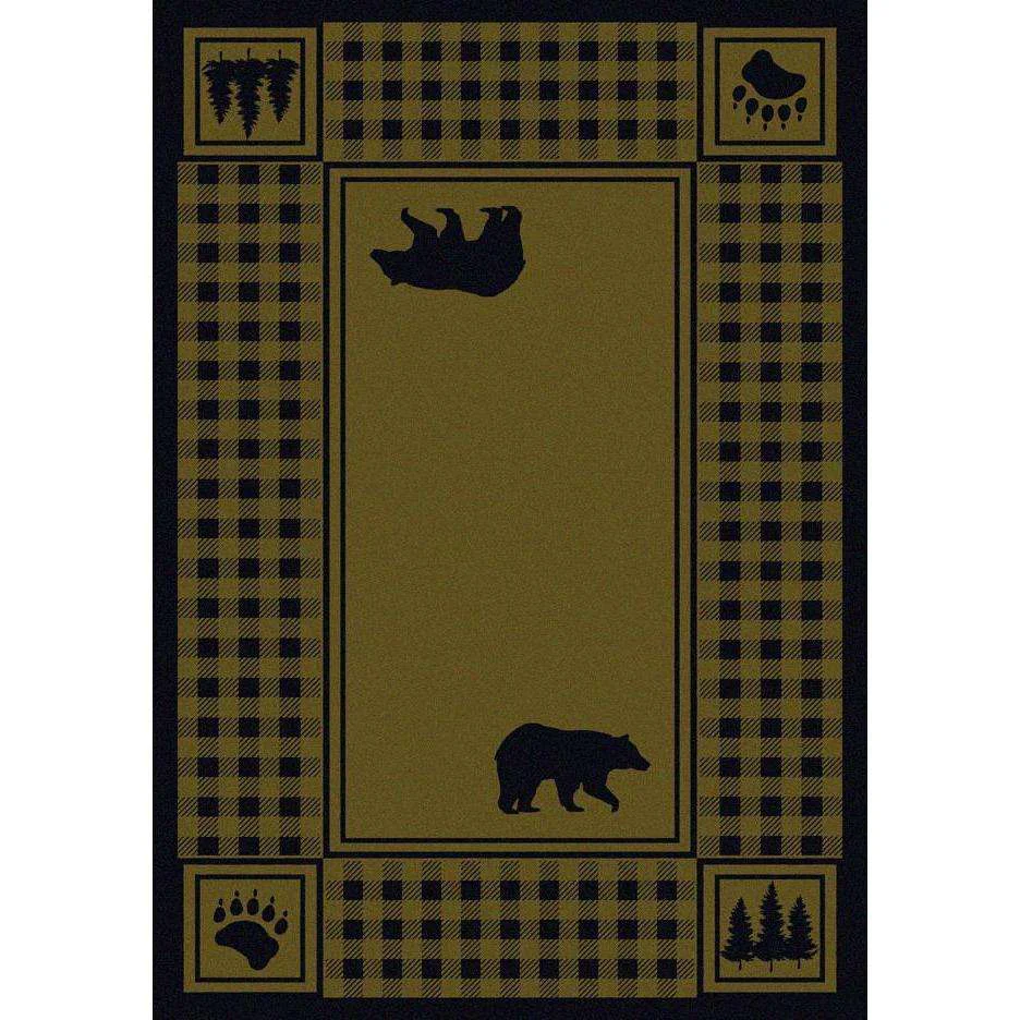 Exceptional Mother Bear Refuge Rug – Green Premium Material