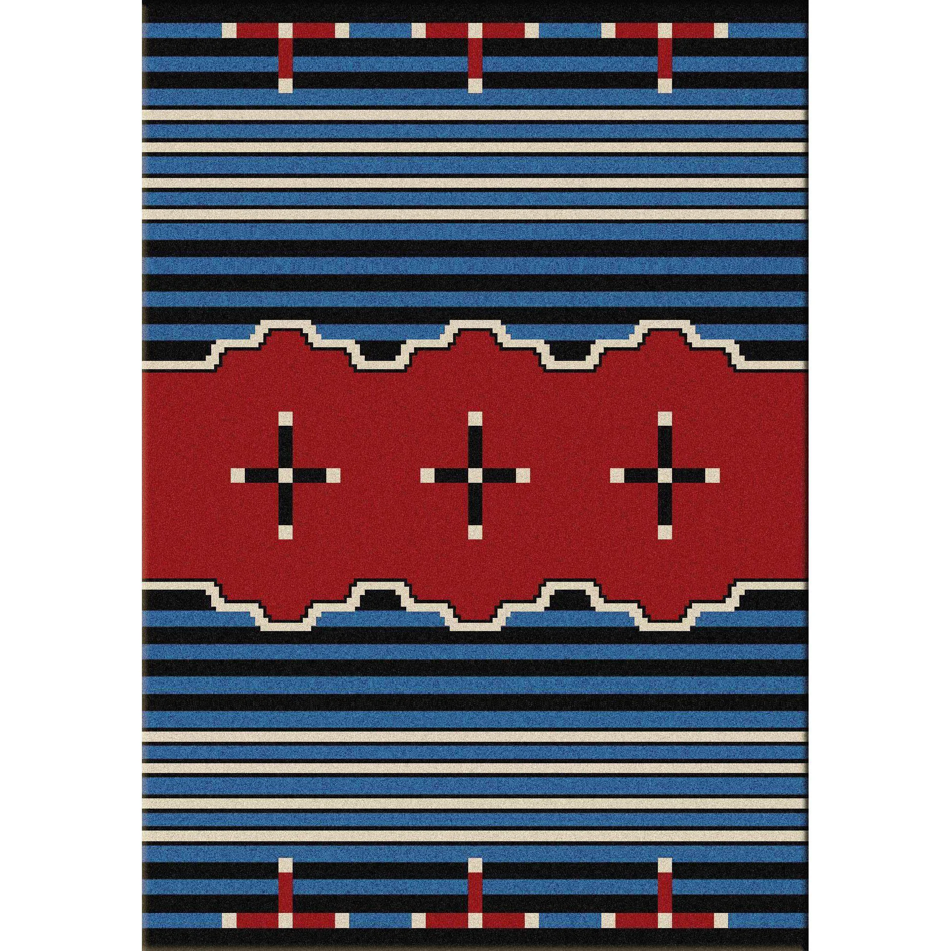 Recyclable Tribe Leader Rug – Blue Modern
