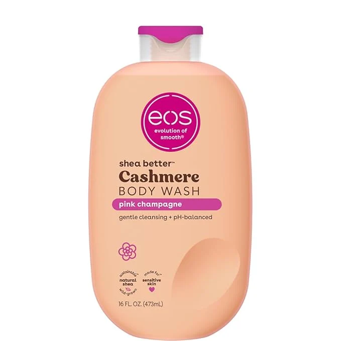 Crafted eos Cashmere Body Wash – Pink Champagne Moisturizing Body Wash Creamy Gel Consistent