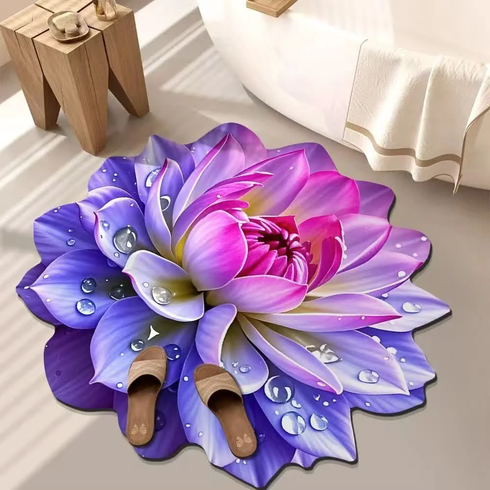 Carefully Designed Ownkoti Colorful Floral 3D Effect Rug Organic