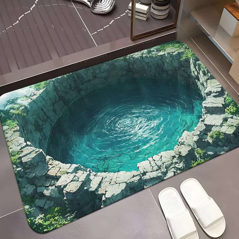 Classic Ownkoti Cave Landscape 3D Effect Rug Pure