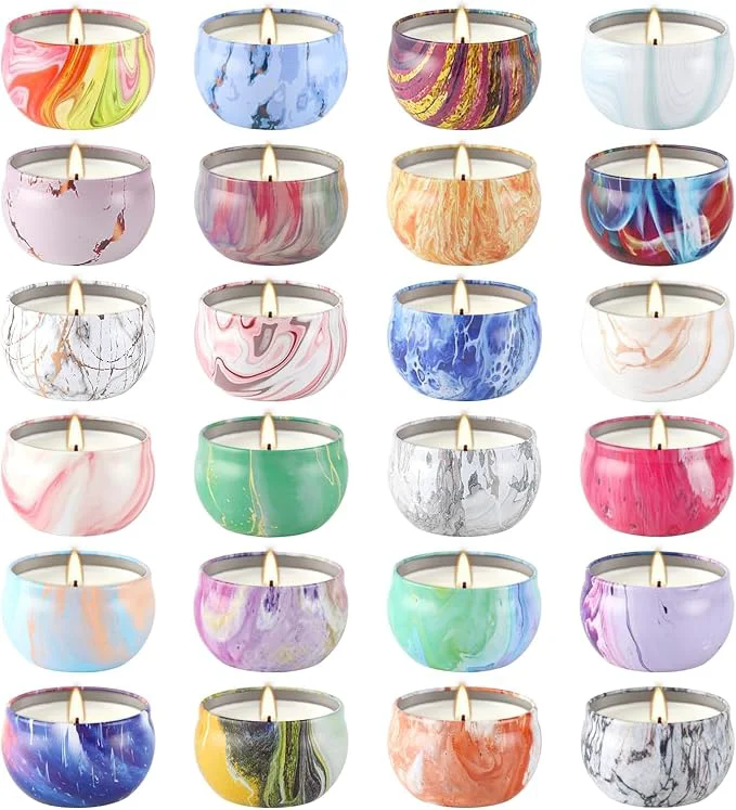 Dependable YOROXRG Scented Candles Gifts Set 24 Pack Soy Wax Travel Tin Jar Candles User-Friendly