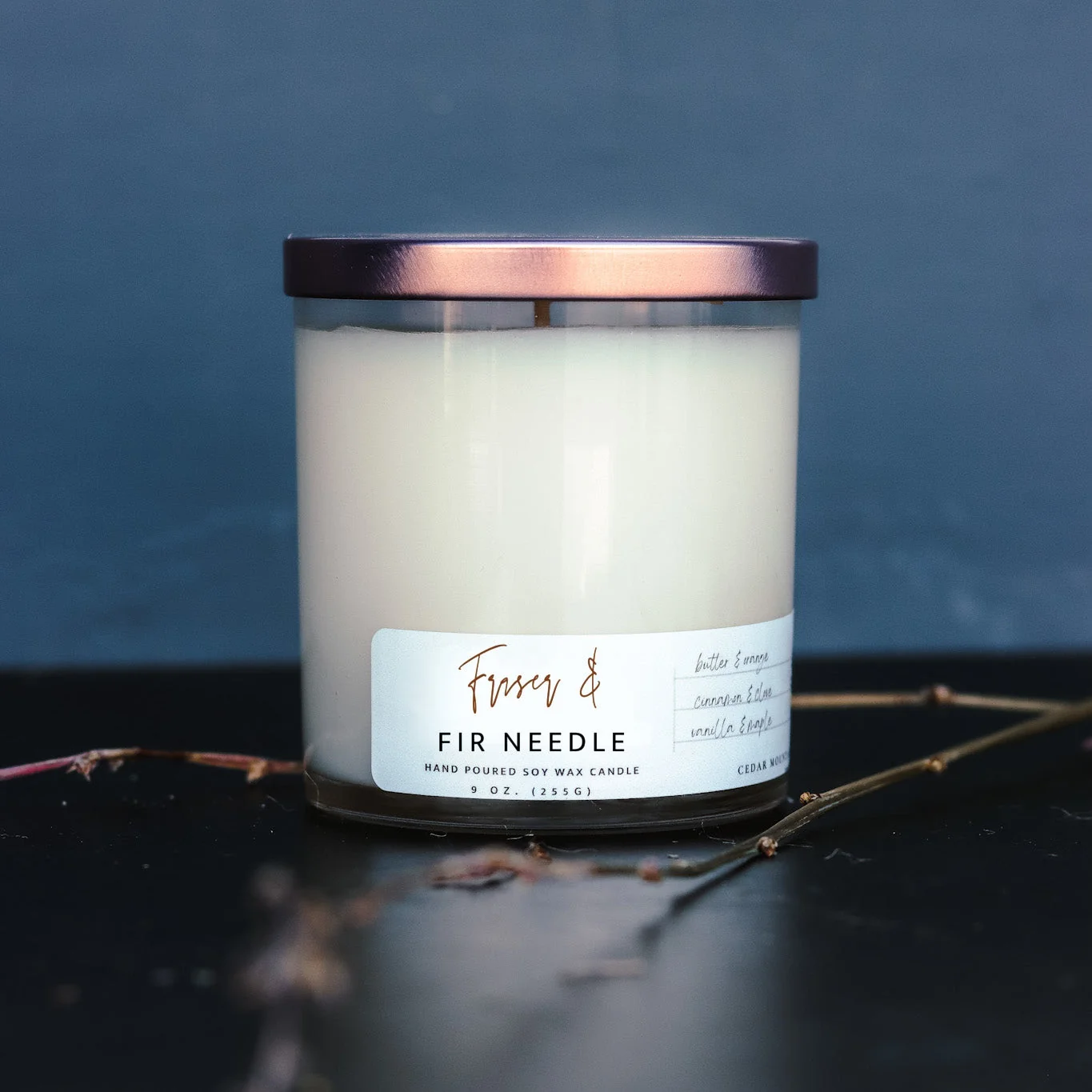 Consistent Fraser amp Fir Needle - 9 oz Whiskey Glass Candle Efficient