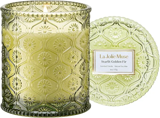 Excellent LA JOLIE MUSE Starlit Golden Fir Scented Candle Cedarwood Patchouli Fir Carefully Designed