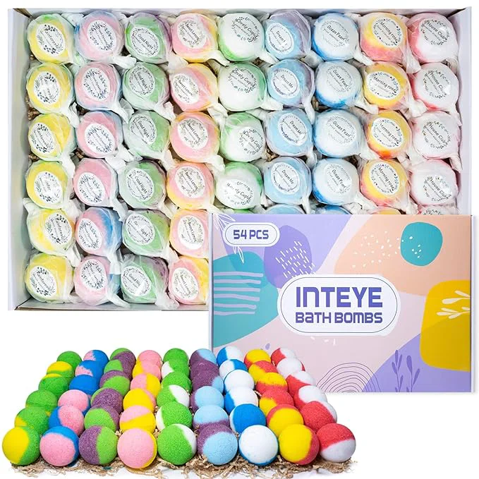 Fine Crafted INTEYE Luxury Bath Bombs Gift Set Soft