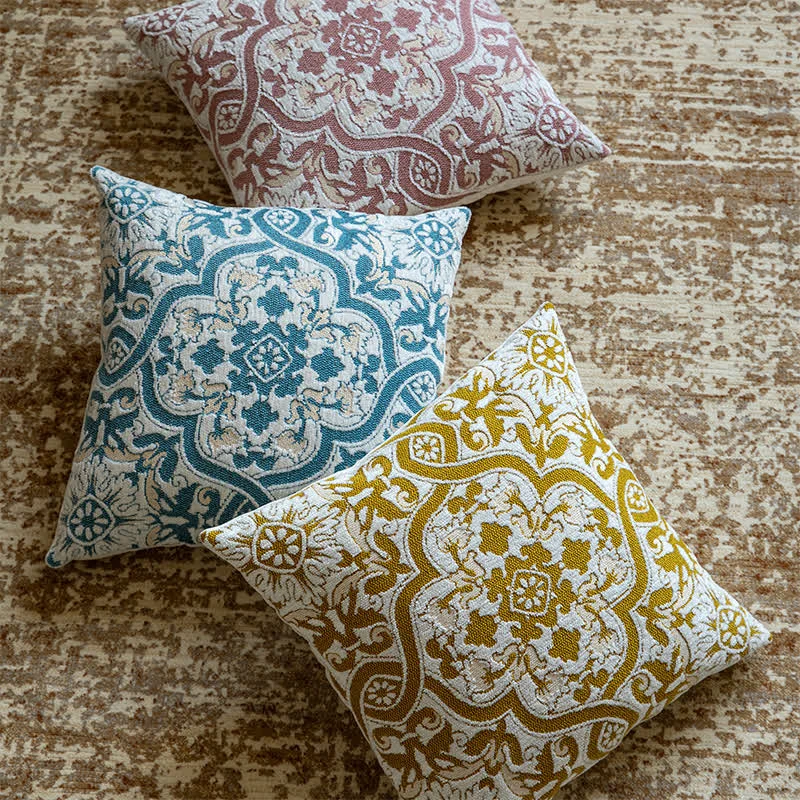 Outstanding Ownkoti Jacquard Tonal Medallion Throw Pillow Cover Official
