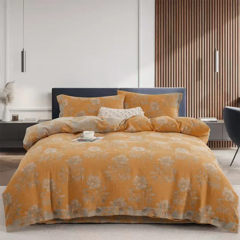 User-Friendly Ownkoti Floral Blossom Cotton Gauze Bedding Set 4PCS Enhanced