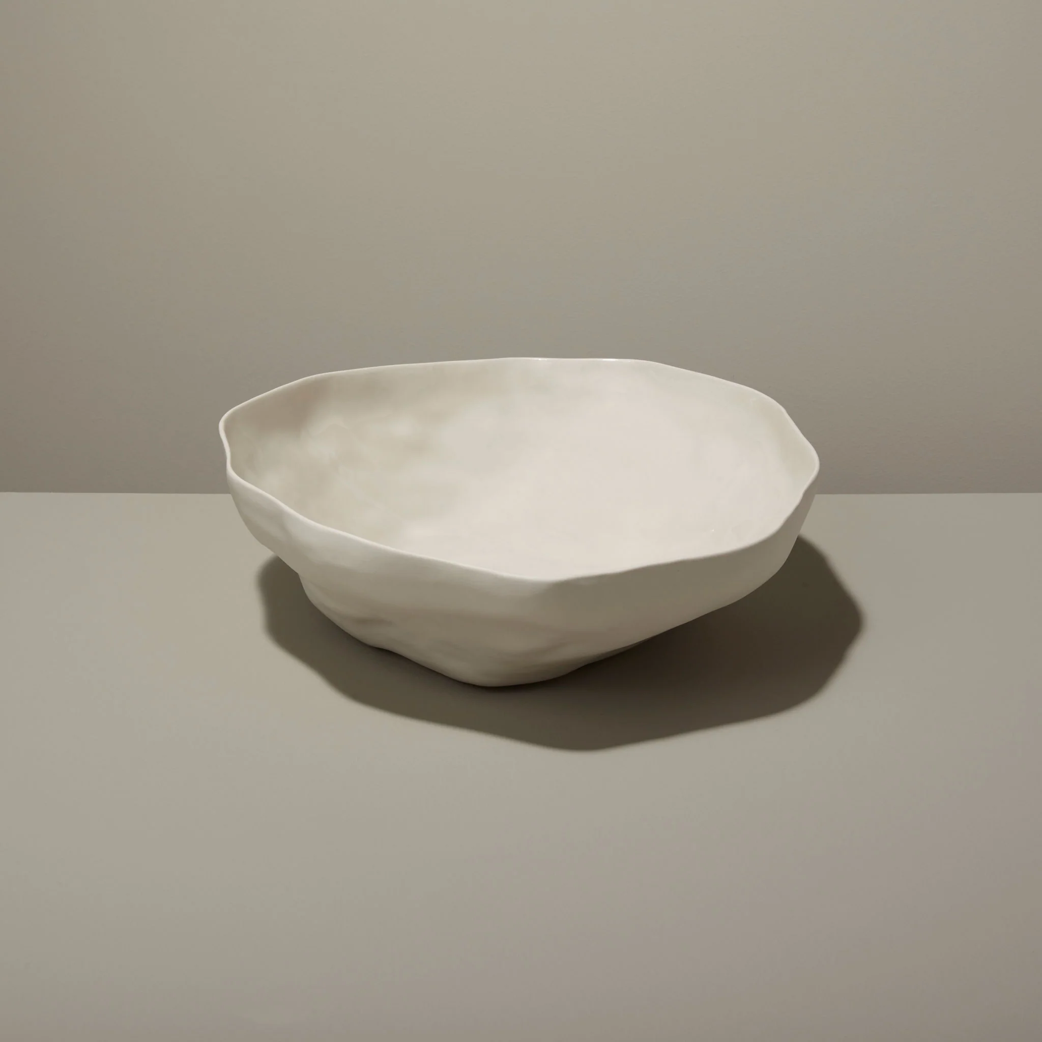 Clean Tam Stoneware Large Serving Bowl Pearl High-Grade