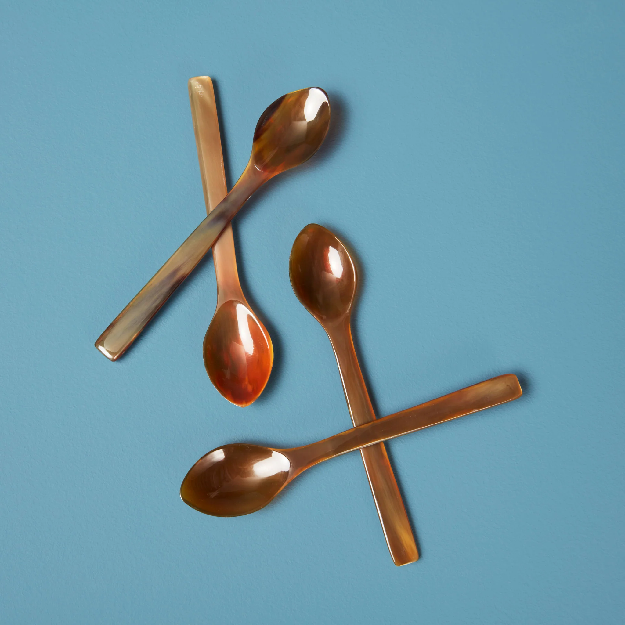 Soft Large Horn Spoons Set of 4 Excellent