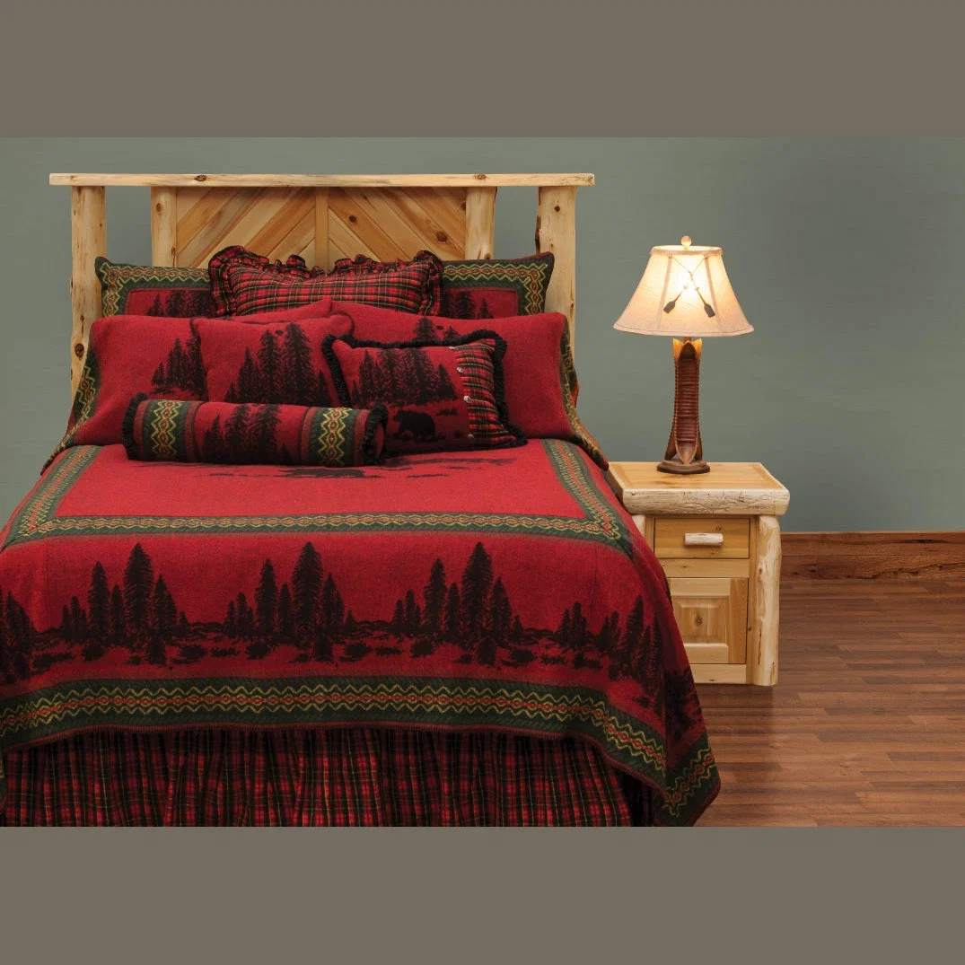 Trusted Wooded River Bear Bedspread Set Dependable