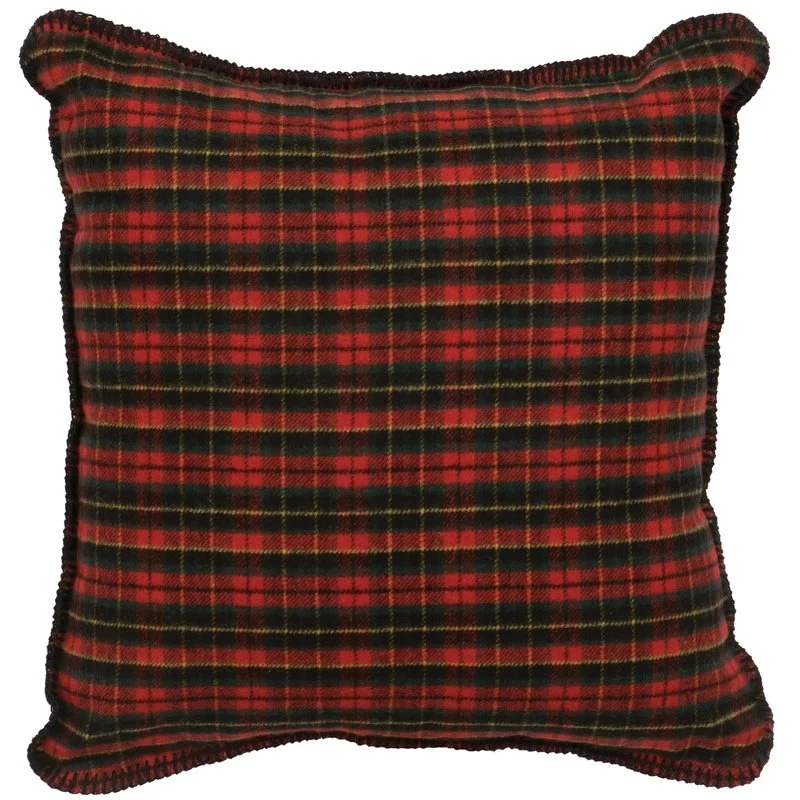 High-End Wooded River Plaid 1 Pillow Recyclable