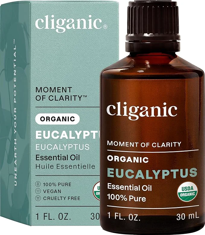 Artisan Cliganic Organic Eucalyptus Essential Oil Pure Natural Aromatherapy Oil Long-Lasting