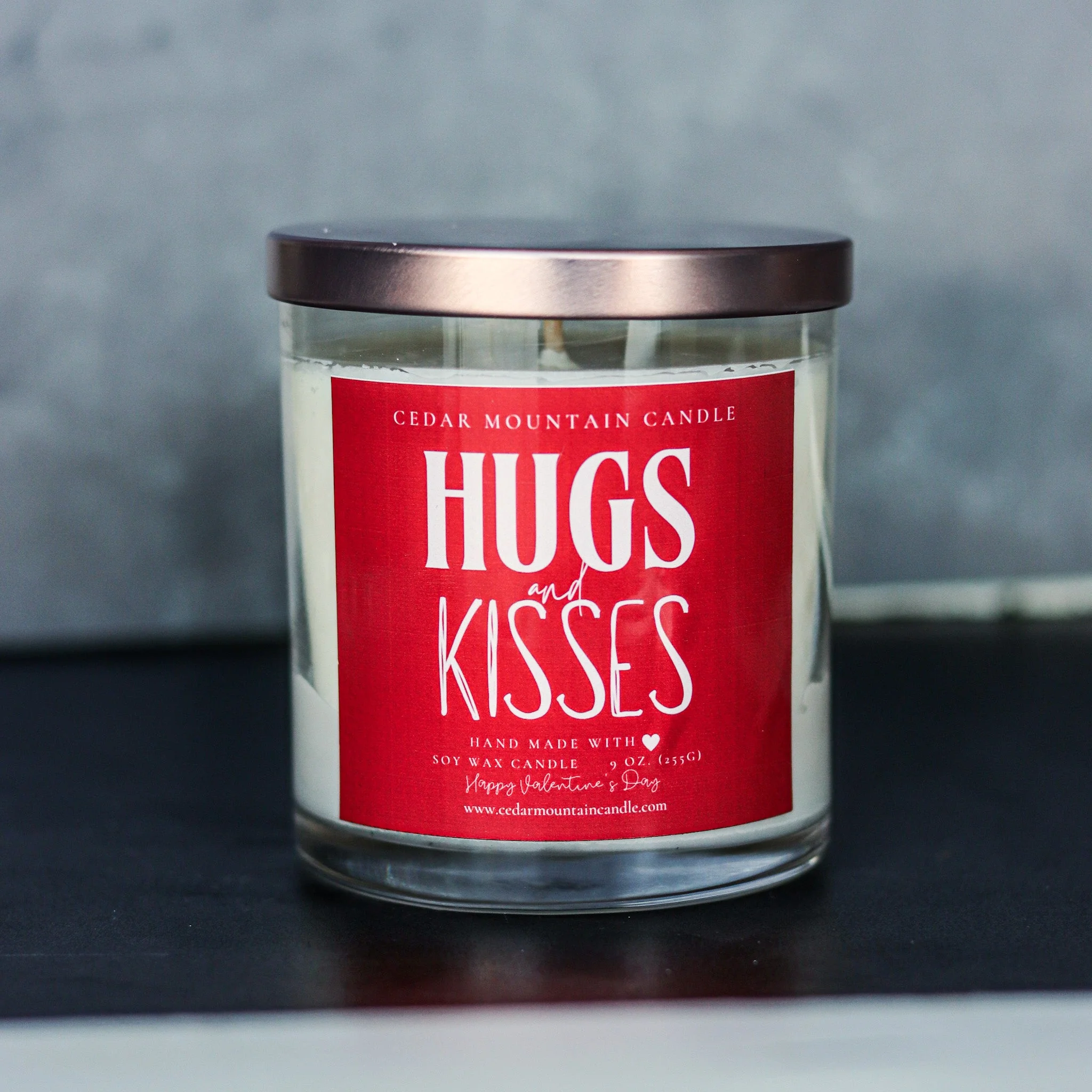 Recyclable Hugs amp Kisses - Valentine 39 s Day Soy Candle - 9 oz Whiskey Glass Jar - Choose Your Scent Contemporary