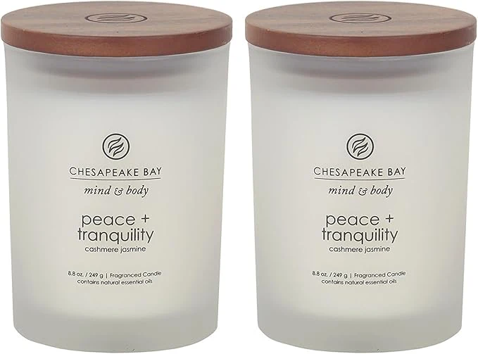 Eco-Friendly Chesapeake Bay Candle Peace Tranquility Scented Candles Medium Size 2-Pack Original