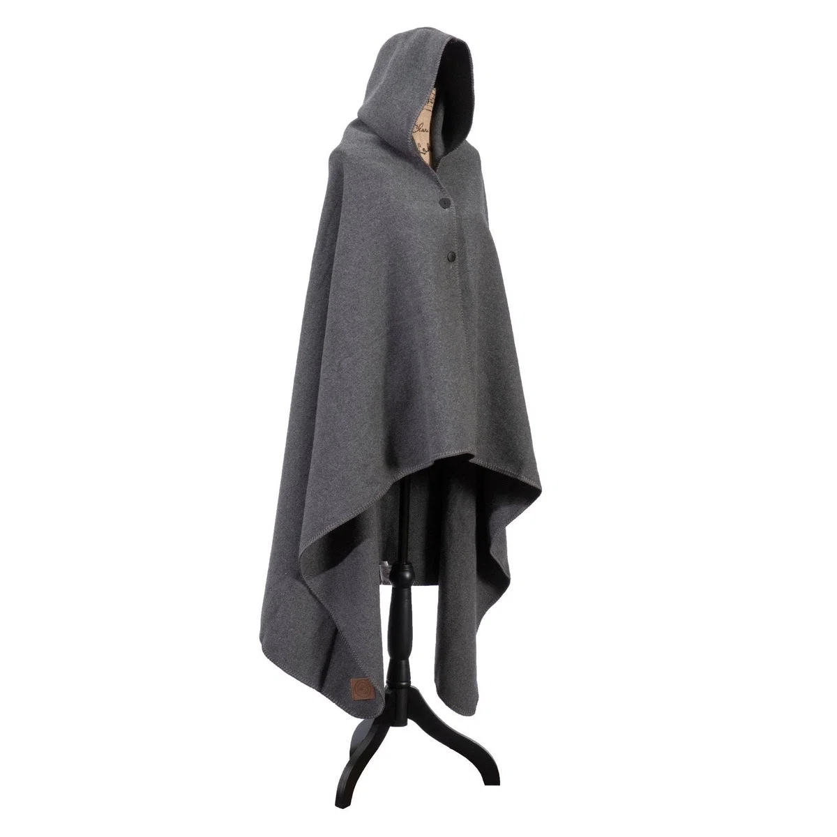 Trendy Solid Greystone Hooded Throw Professional