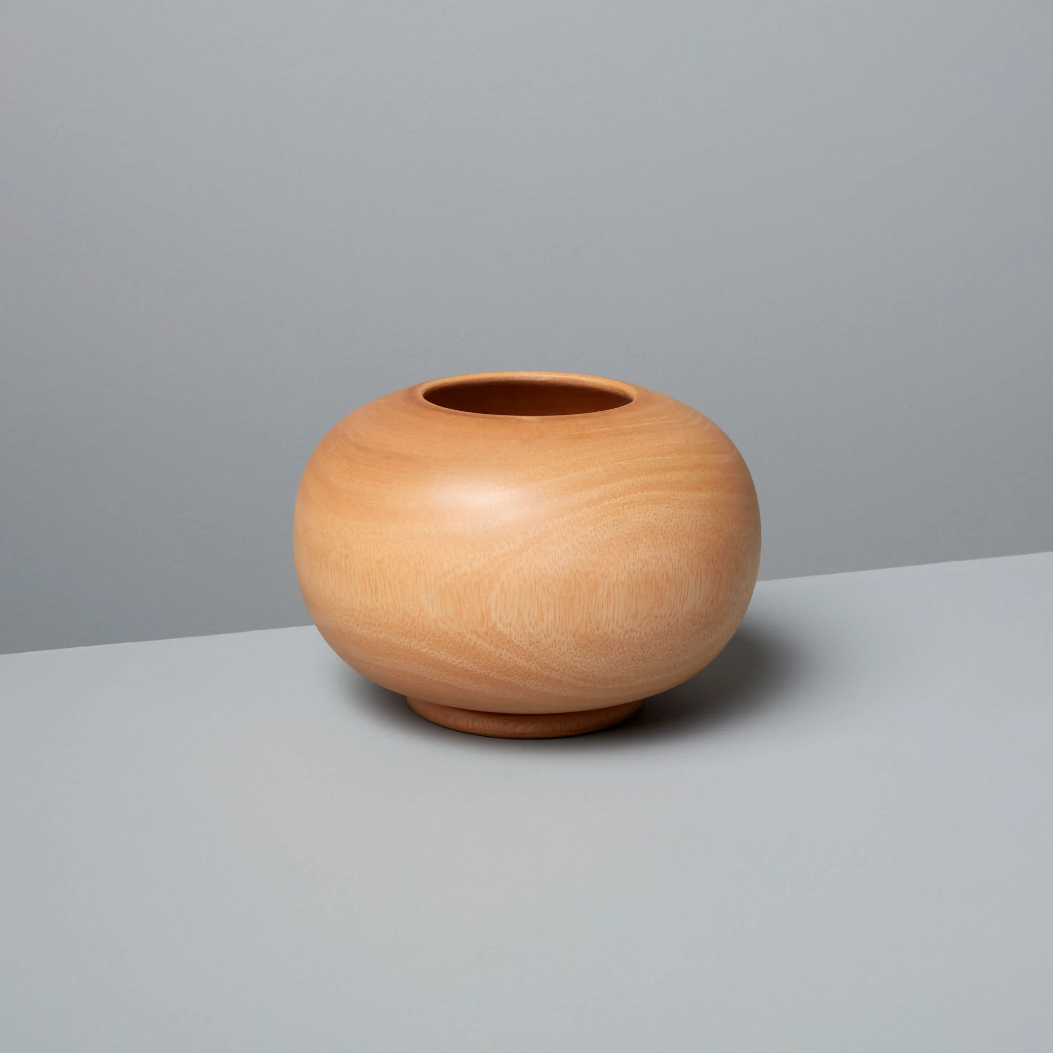 Original Mango Wood Round Vase Eco-Friendly