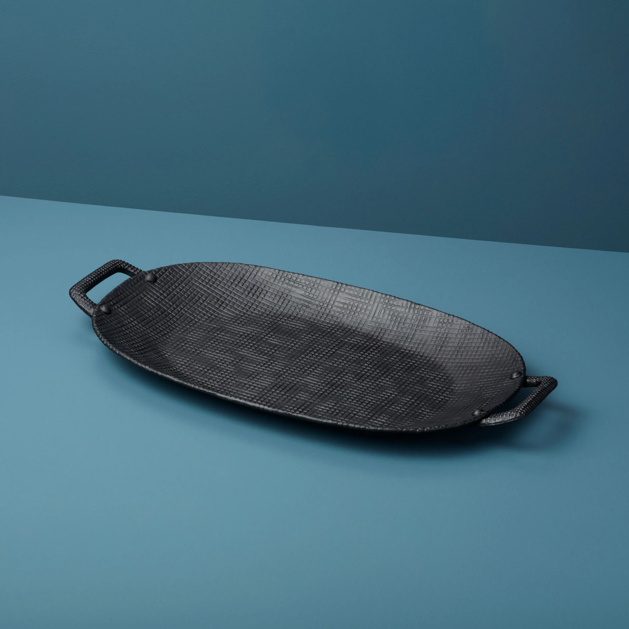Refined Wallis Aluminum Tray with Handles Large Versatile