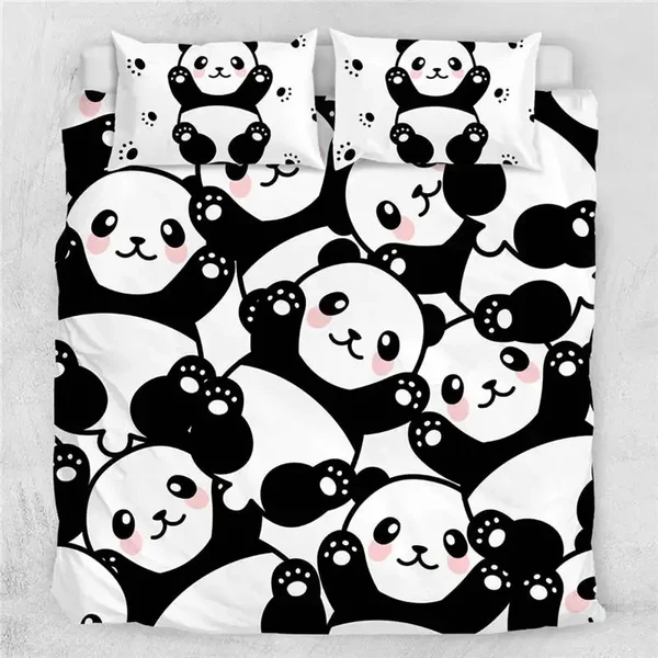 Contemporary Panda Duvet Cover Original Design