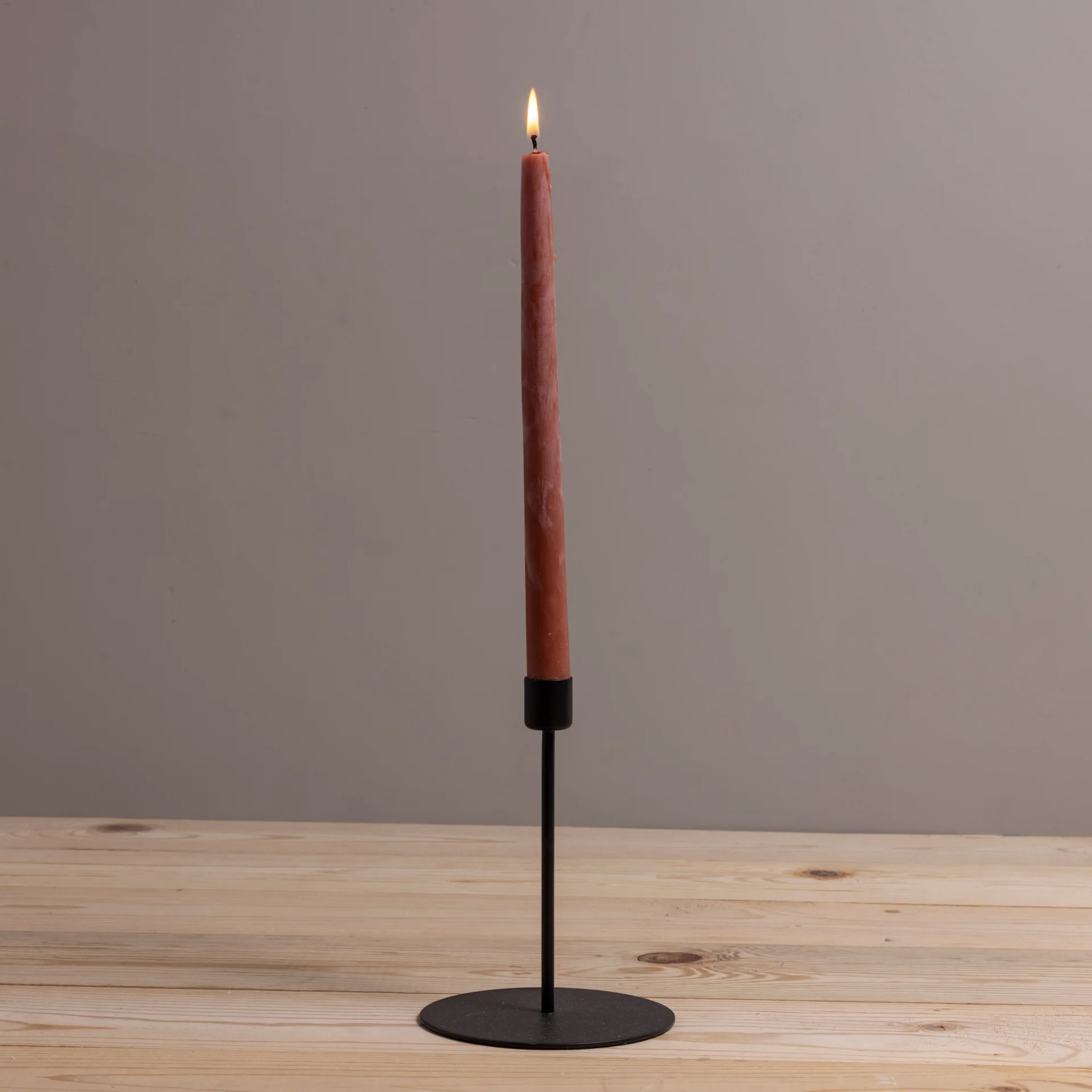 Verified Kent Black Taper Candle Holder Tall Soft