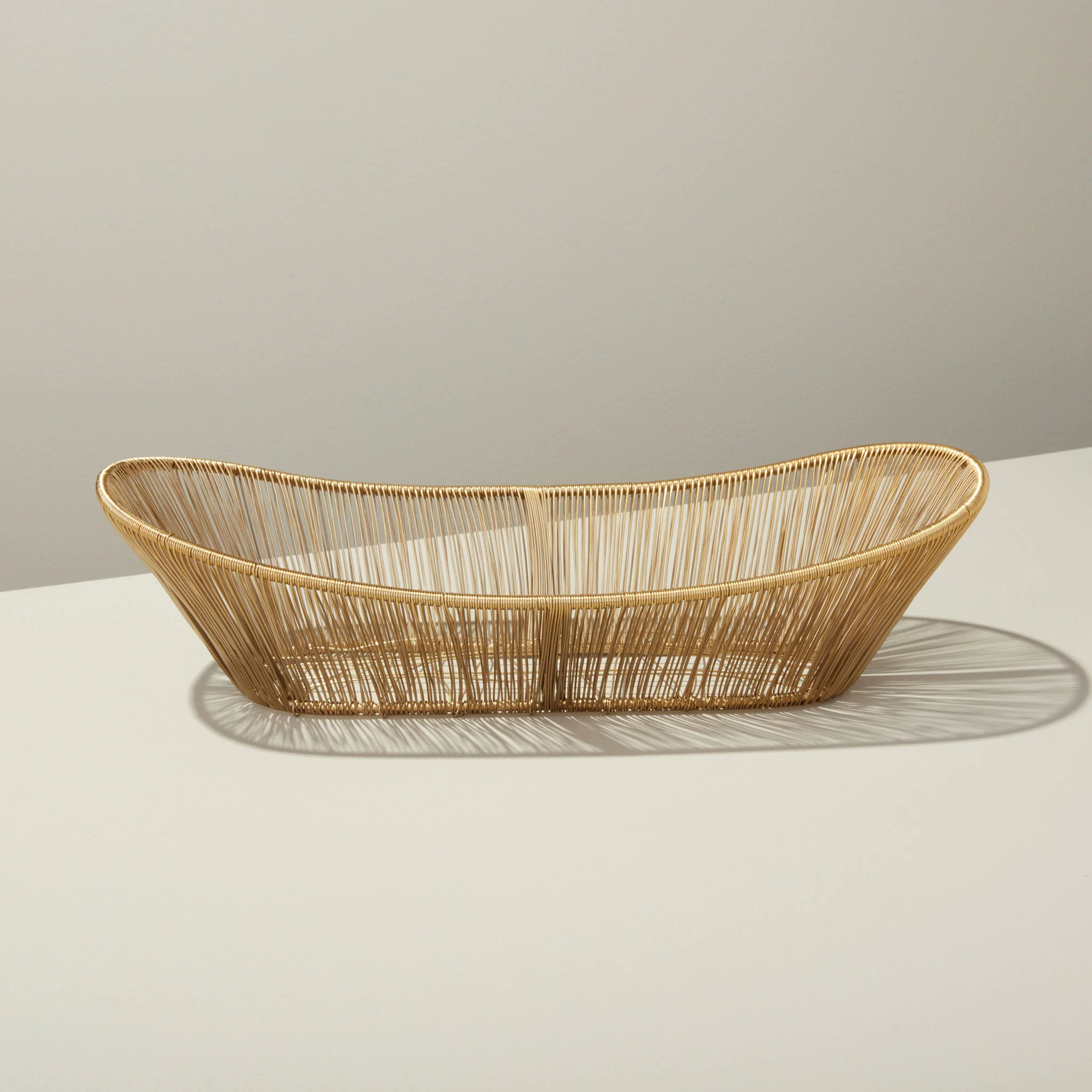 Quality Gold Rhythm Wire Oval Basket Recyclable