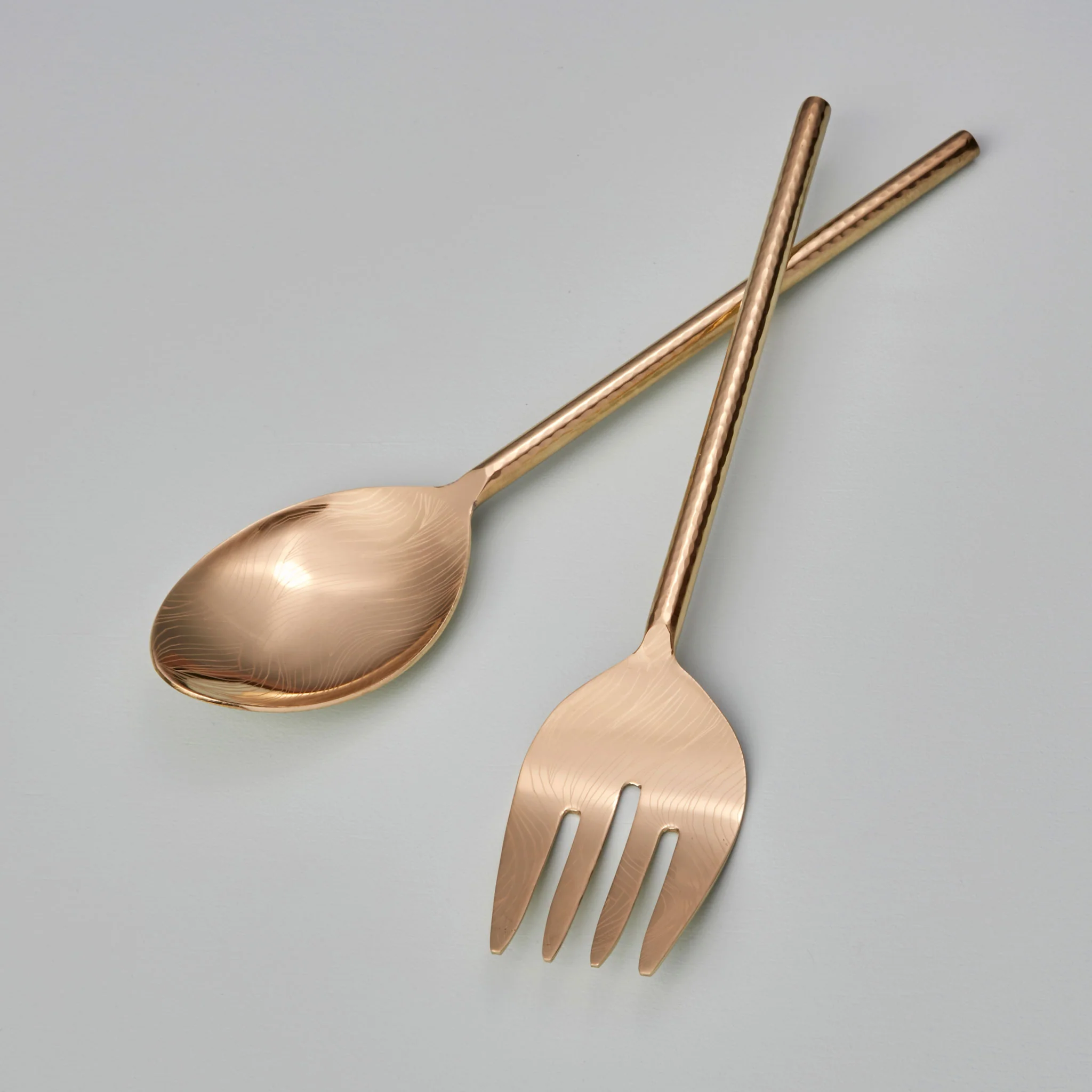 Pure Etched amp Hammered Serving Set Gold Premium Material