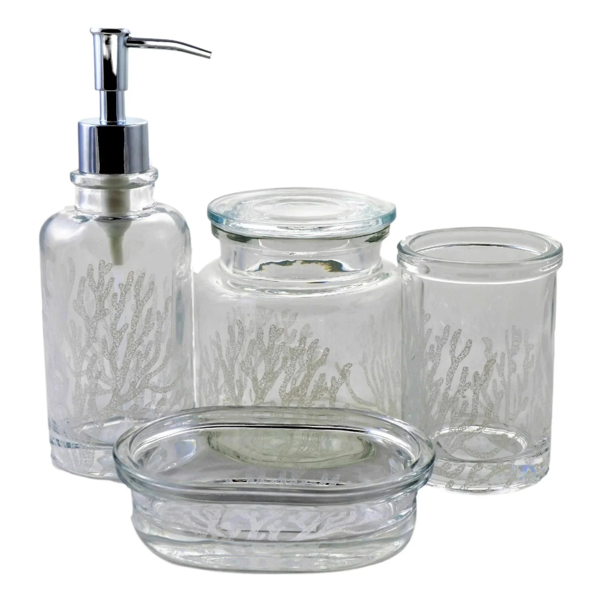 Safe Clear 4-Piece Bathroom Accessory Set Arctic Collection Organic