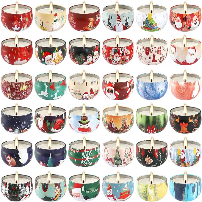 Original YOROXRG 36 Pack Christmas Scented Candles Gift Set 2.5oz Strong Fragrance jar Carefully Designed
