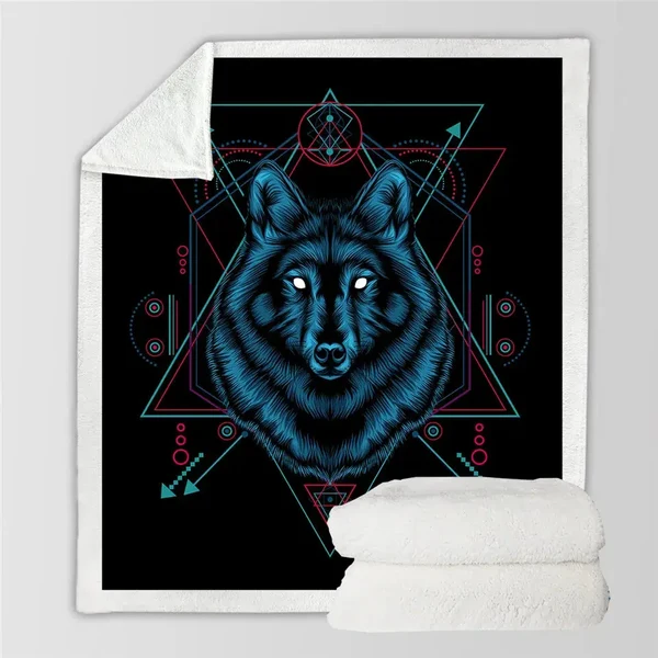 Luxury Wolf Throw Blanket Durable
