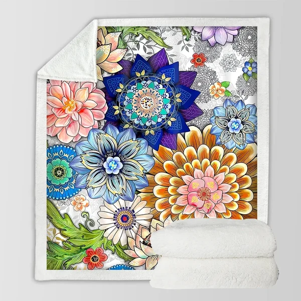 Optimized Colorful Flower Throw Blanket Carefully Designed