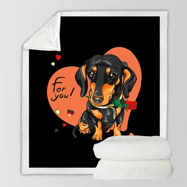 Lightweight Dachshund Throw Blanket Versatile