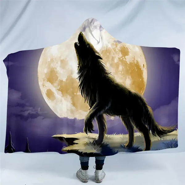 Proven Wolf Hooded Blanket Smooth