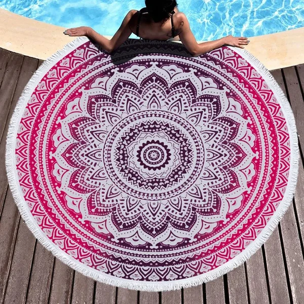 Sophisticated Mandala Round Towel High-End