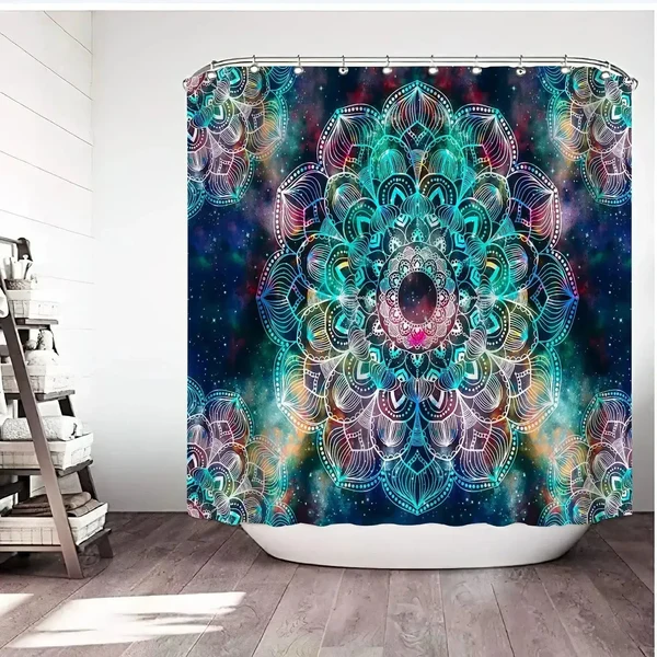 User-Friendly Mandala Shower Curtain Functional