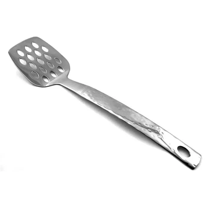 Responsible Spatula - Slotted Turner with Hammered Design Handle Original Design