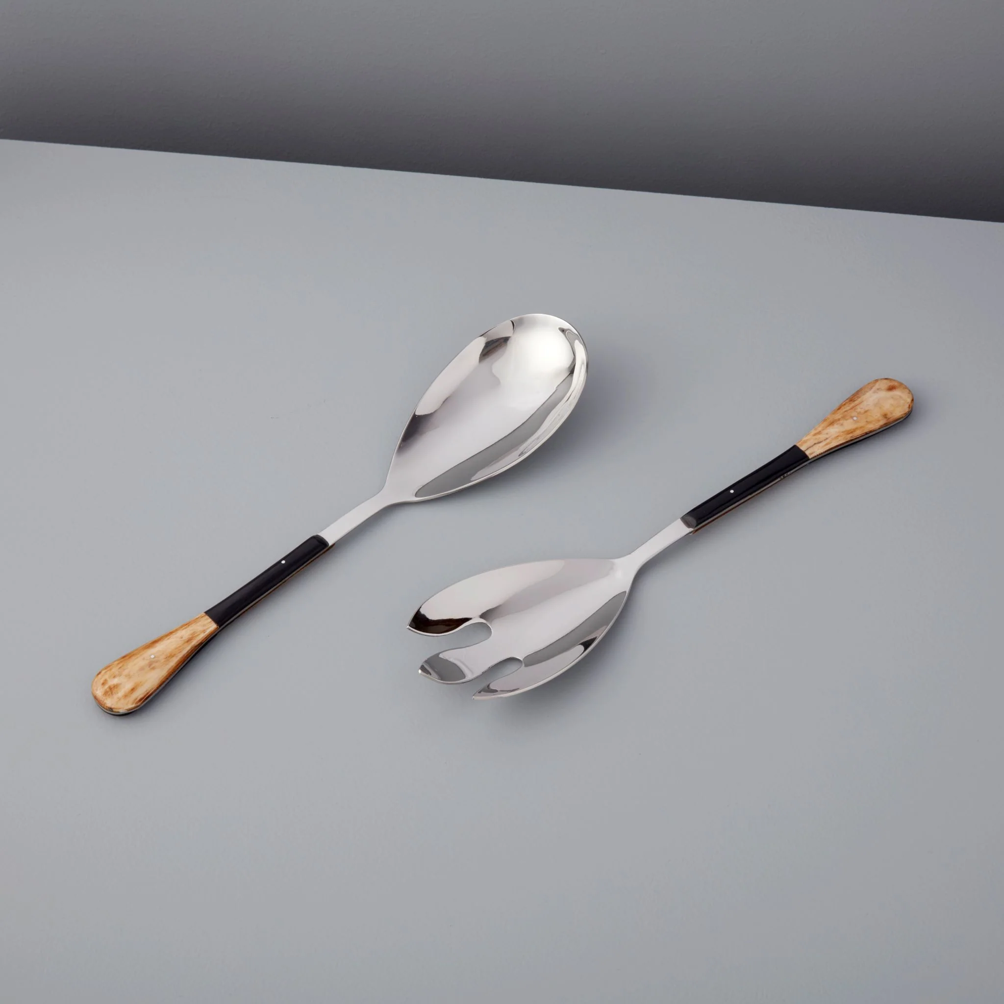 Elite Horn Panelled Stainless Serving Set Smart