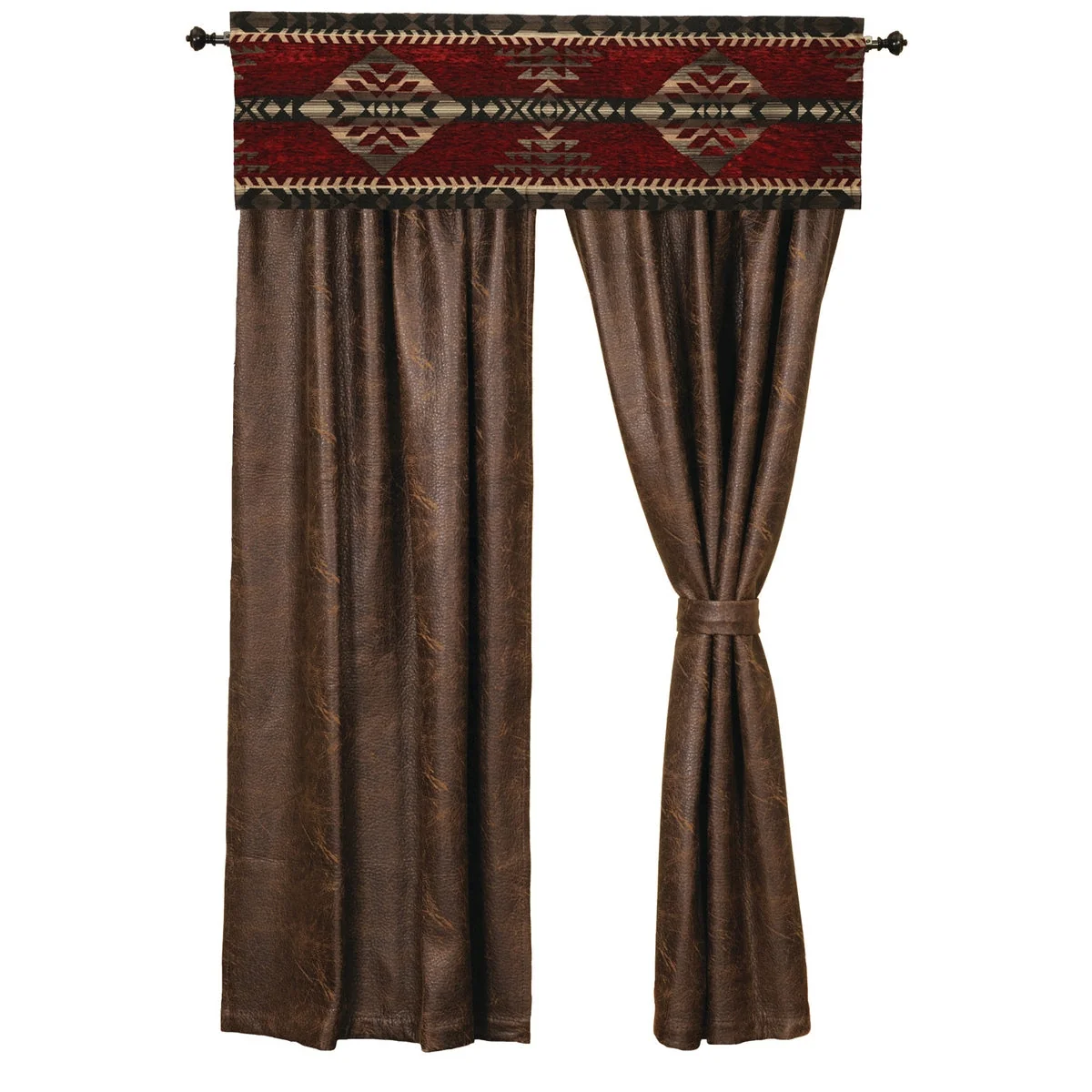 Convenient Gallop Claret Drape Set Responsible