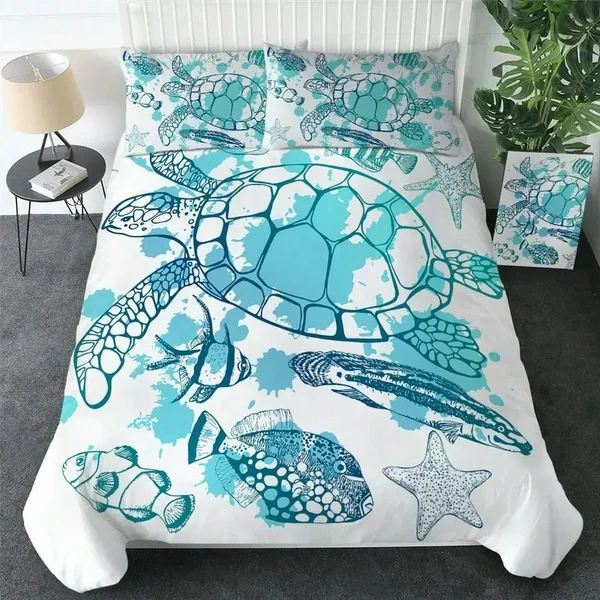Convenient Sea Turtle Duvet Cover Certified