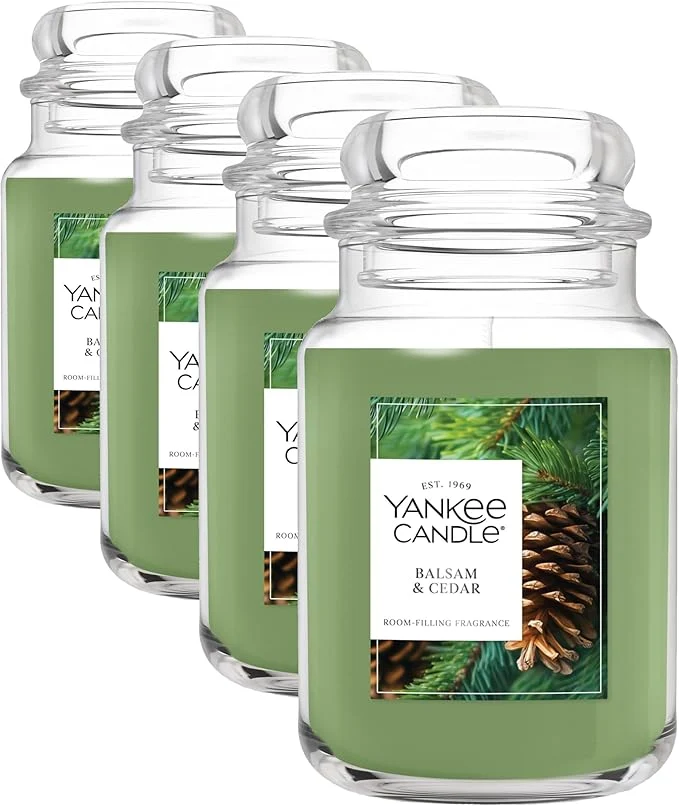 Artisan Yankee Candle Balsam Cedar Scented Candle 22oz Large Jar Smart