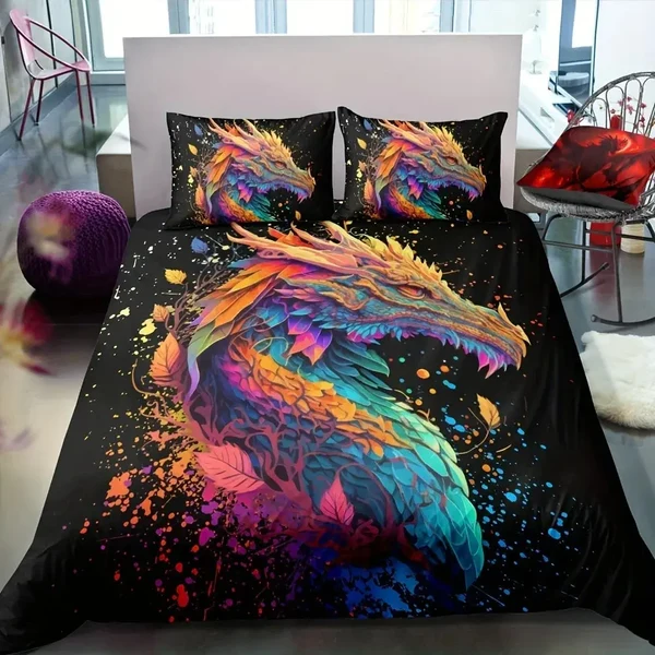 Carefully Designed Mystical Dragon Duvet Cover Minimalist