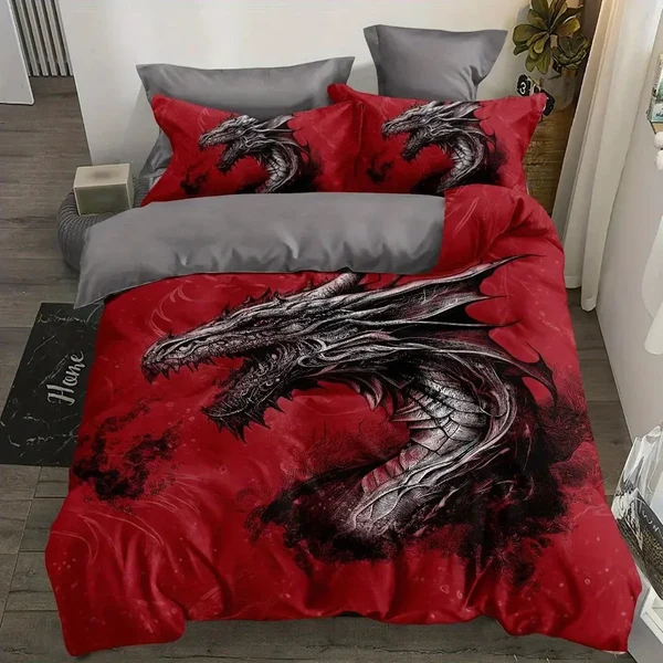 Easy-to-Use Mystical Dragon Duvet Cover Environmentally Friendly