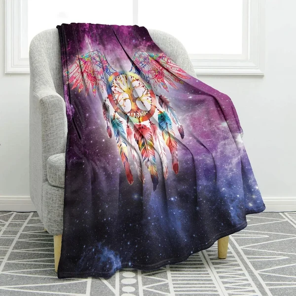 Verified Galaxy Dream Catcher Throw Blanket Convenient