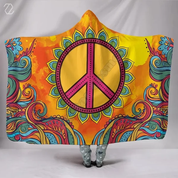 Quality Psychedelic Hooded Blanket Innovative
