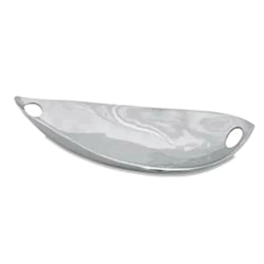 World-Class Contemporary Serving Bowl - 21 quot Aluminum Fruit Bowl Traditional