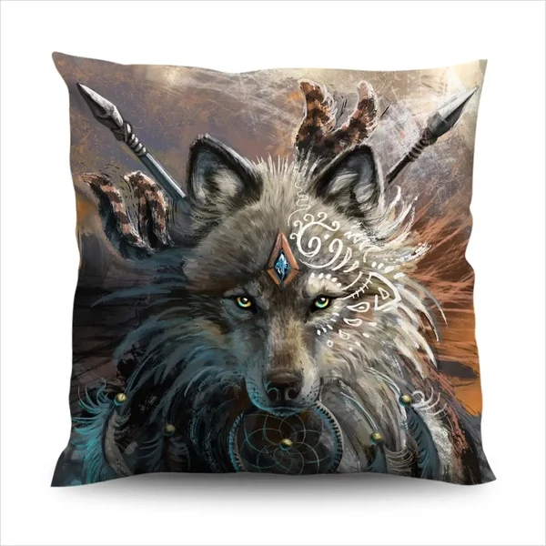 Unique Wolf Cushion Cover Versatile