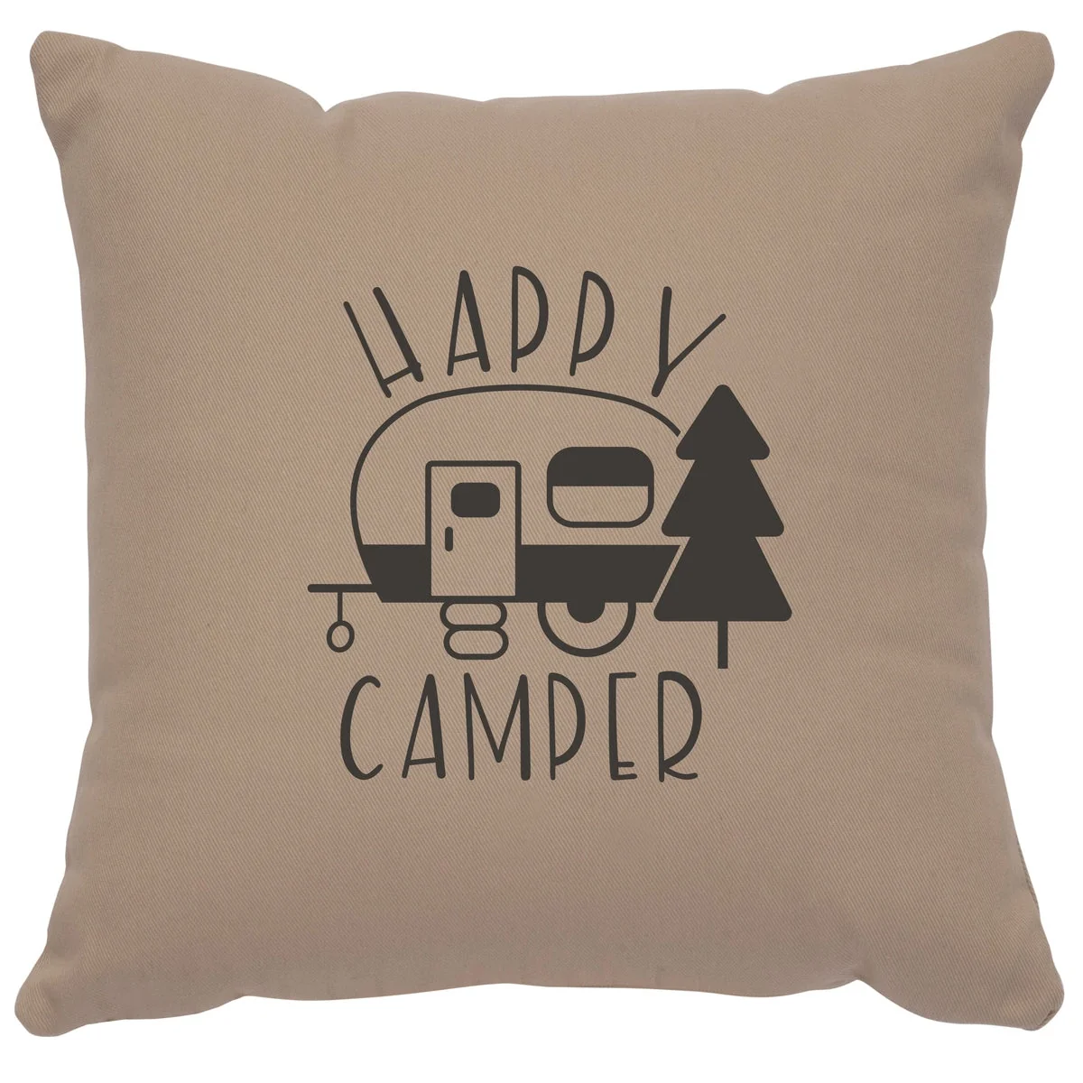 Efficient quot Happy Camper quot Image Pillow - Cotton Alabaster Trusted