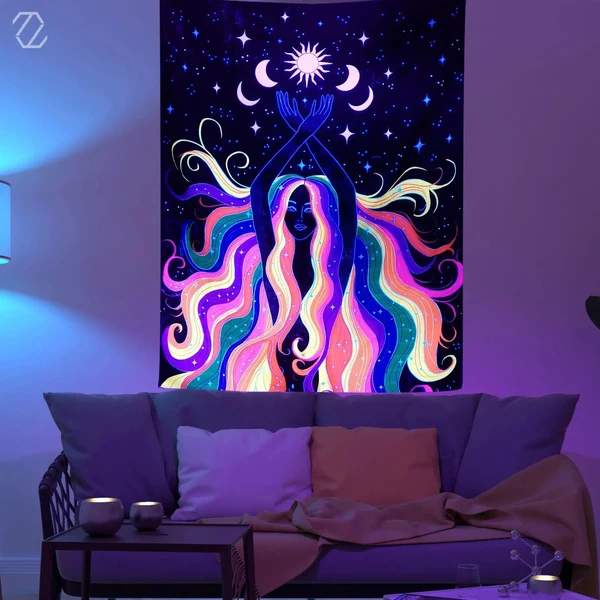 High-Performance Rainbow Girl Tapestry Secure
